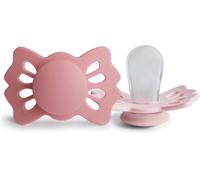 Kalanka-Lucky Lot De 2 Sucettes Sucette En Silicone Sans Bpa Fabriqué Au Danemark Tétine Symétrique Cedar/Baby Pink (Taille 1 (0-6 Mois))