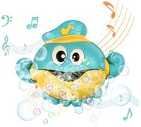 KALANKA-Machine à bulles de bain automatique pour bébé, ventouses puissantes et 12 chansons, jouets de bain à bulles en forme de pieuvre pour enfants, bébés, garçons, filles ¿ Alimentation par piles