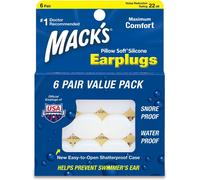 Kalanka-Mack`S Pillow Lot De 6 Bouchons D`Oreilles En Silicone Doux, Blanc, 1 Pack (6 Pairs)