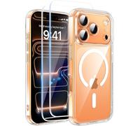 Kalanka-Magn¿¿Tique Coque Pour Iphone 17 Pro Avec 2 Verre Tremp¿¿, Compatible Avec Magsafe, Protection D'objectif Tout Compris, Etui Mat Arri¿¿Re Housse Fine Antichoc Case Iphone 17 Pro 6.3"", Transpa