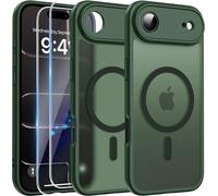 Kalanka-Magn¿¿Tique Coque Pour Iphone Air Avec 2 Verre Tremp¿¿, Compatible Avec Magsafe, Protection D'objectif Tout Compris, Etui Mat Arri¿¿Re Housse Fine Antichoc Case Iphone Air 6.5"", Vert