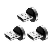 KALANKA-Magnetic Heads, 3 x Micro USB Magnetic Connectors, Dust Plug, Adapter Connector for Magnetic Charging Cable (No Cords)