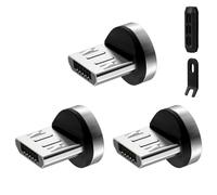 KALANKA-Magnetic Heads, 3 x Micro USB Magnetic Connectors, Dust Plug, Adapter Connector for Magnetic Charging Cable (No Cords)