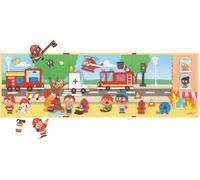 KALANKA-- Magnéti'Stories Pompiers - Jeu Éducatif Magnétique 30 Aimants - Jouet Enfant en Carton FSC - Développe Imagination et Dextérité - Dès 3 Ans,J05453