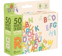 KALANKA-- Magnets Bois 50 Lettes Majuscules - pour accompagner Les Tableaux - Aimantées en Bois - Familiariser avec l'écriture - Coffret Carton 17x15x4cm - A partir de 3 Ans - 8966