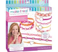 KALANKA-¿ Make It Real ¿ Kit Bracelets d'Amitié pour Fille 8 Ans ¿ Bracelets Brésiliens à Fabriquer ¿ Perles et Fils Inclus ¿ 8 Techniques de Nouage ¿ Kit Créatif Enfants ¿ Idée Cadeau