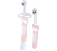 Kalanka-Mam Learn To Brush Set, Brosse À Dents Pour Enfants Avec Manche Long, Brosse À Dents Pour Apprendre L'hygiène Bucco-Dentaire En Autonomie, Brosses À Dents Souples Pour Enfants De 5 + Mois, Ro