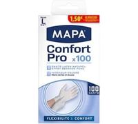 Kalanka-Mapa - Confort Pro - Gants Fins Ménagers En Latex \U2013 Recyclables Avec Terracycle - Flexibilité Et Confort Maximal - 1 Boîte De 100 Gants - Taille L