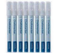 Kalanka-Marqueur Craie, À Encre Liquide, Pointe De 3 Mm, Pour Surfaces Non Poreuses, Lot De 8 Feutres Blancs Effaçables À Sec Ou Humide Pour Tableaux Noirs, Ardoise, Panneaux, Fenêtres