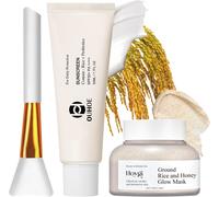 Kalanka-Masque Au Riz Visage Avec Crème Solaire Rice Probiotics Spf 50,Creme Solaire Coreenne,Ground Rice And Honey Glow Mask,Exfoliation Douce,Hydratant/Réparateur/Nourrissant,Pour Une Peau Lisse Et