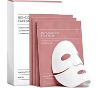 Kalanka-Masque Collagène Bio, Glass Skin, Skincare Coréen Hydratant Et Raffermissant À L'acide Hyaluronique, À La Niacinamide Et Aux Galactomycètes 4 Pcs