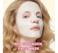 Kalanka-Masque Collagene Visage, 5 Pièces Bio Collagen Real Deep Mask, Hydratant Anti-Âge, Resserre Les Pores, Améliore L'élasticité De La Peau, Masque Collagène Coréen Pour Tous Types De Peau