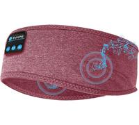KALANKA-Masque de Sommeil Bluetooth, Masque de Sommeil Bluetooth Sans Fil Femme et Homme, Bandeau Ecouteurs pour Dormir, Masque de Sommeil Bluetooth Casque pour Dormeurs Latéraux/Voyage (Rouge)