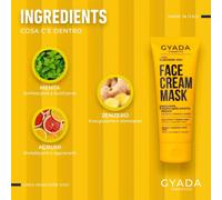 Kalanka-, Masque Visage Tonique À L¿Effet Froid, Énergisant, Rafraîchissant, Peau Plus Compacte Et Élastique, Pour Tous Types De Peau, Au Gingembre Et Au Citron, 75 Ml