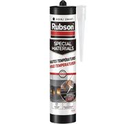 KALANKA- Mastic Special Materials Hautes Températures Noir (cartouche de 280 ml) ¿ Mastic intérieur résistant à 1200°C ¿ Réparation et étanchéité des cheminées, chaudières, fours, barbecue, etc
