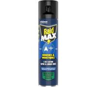 KALANKA-Max Aérosol Mouches et Moustiques - 2 en 1 Action Rapide et Longue Durée - Parfum Eucalyptus - Jusqu'à 24h d'Efficacité - 1 Aérosol