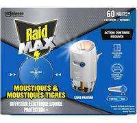 KALANKA-Max Diffuseur Électrique Liquide - Moustiques et Moustiques Tigres 60 Nuits - 1 Diffuseur et 1 Recharge - Sans Parfum