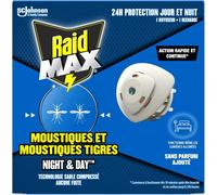 Kalanka-Max Diffuseur Electrique Liquide Night & Day - Anti-Moustiques Et Moustiques Tigres - Protection Longue Durée Jour & Nuit - Sans Parfum - 1 Diffuseur + 1 Recharge