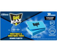 KALANKA-Max Recharges Diffuseur Electrique Plaquettes - Anti-Moustiques et Moustiques Tigres - Protection Efficace - Sans Parfum - 30 Recharges