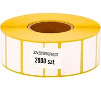 Kalanka-Mdlabels Lot De 2000 Étiquettes Thermiques Blanches Sur Rouleau \U2013 32 X 20 Mm \U2013 Manche 40 Mm \U2013 Adhésif Permanent Pour Codes-Barres