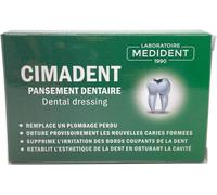 Kalanka-Medident-Cimadent Pansement Dentaire - Prêt À L'emploi Pour Boucher Une Carie Ou Une Obturation Perdue Ou Plombage .Excellent Pansement Provisoire En Attendant Le Dentiste.30 Applications