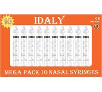 Kalanka-Mega Pack 10 Seringue Nasale Bebe - Mouche Bebe - Remplace Les Pipette Nez Bébé - Avec Embout Seringue Nasale Bebe En Silicone Souple - Irrigateur Réutilisable. Liste De Naissance Bébé Recher