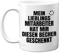 KALANKA-Mein Lieblings Mitarbeiter Tasse Mitarbeiterin Geschenk ¿ Lustige Geburtstagsgeschenke für Mitarbeiterin, Geschenkidee ¿ 11oz Kaffeetasse Keramik, Spülmaschinenfest, Geschenk von Mitarbeiter