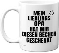 KALANKA-Mein Lieblings Opa Tasse Enkel Enkelin Geschenk ¿ Lustige Geburtstagsgeschenke für Enkel Enkelin, Geschenkidee ¿ 11oz Kaffeetasse Keramik, Spülmaschinenfest, Geschenk von Opa