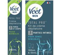 Kalanka-Men - Lot De 1 Kit D'epilation Parties Intimes - Crème Dépilatoire 100 Ml Et Baume De Soin 50 Ml - 1 Crème Dépilatoire Peaux Normales 200 Ml