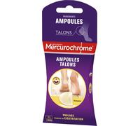 Kalanka-Mercurochrome - Pansements Ampoules Talons - Grand Format - 5 Unités - Technologie Hydrocolloïde - Soulage La Douleur - Favorise La Cicatrisation - Protège Des Zones De Frottements