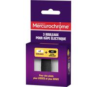 Kalanka-Mercurochrome - Rouleaux Pour Râpe Électrique - 3 Unités - 2 Rouleaux Exfoliants - 1 Rouleau Extra-Exfoliant - Retire Les Peaux Mortes, La Corne Et Les Callosités - Soin Des Pieds