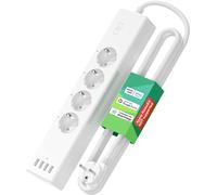 KALANKA-Meross Multiprise Connectée (Type F), 16A Multiprise WiFi avec 4 Prises et 4 Ports USB Compatible avec Alexa et Google Home, Prise WiFi avec Commande Vocale et Contrôle à Distance