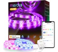 KALANKA-Meross Ruban à LED Connecté WiFi (2x5M), RGB Bande Lumineuse Intelligente Compatible avec HomeKit, Siri, Alexa et Google Home, Guirlande Lumineuse LED Multicolore avec Contrôle Vocale à Dista