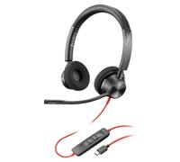 KALANKA-Micro-casque filaire Poly Blackwire 3320 ¿ Perche de microphone flexible ¿ Stéréo hi-fi ¿ Connexion à un PC/Mac via USB-C ou USB-A ¿ Fonctionne avec Teams/Zoom