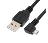 KALANKA-Micro USB 5 Pin to USB 2.0 90 Degree Left Angled Data Charger Cable for Phone and Tablet 480Mbps Transfer Speed (150cm)
