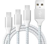 KALANKA-Micro USB Cable [1+2+3M/3 Pack], Micro Pair Male USB 2.0A Cable, Android Micro USB Fast Charging Cable Data Transfer Speed 480Mbps, Compatible with Samsung Galaxy S7 S6, Sony