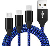 KALANKA-Micro USB Cable [2M/Pack of 3], Micro Pair USB 2.0A Male Cable, Android Micro USB Fast Charging Cable Data Transfer Speed 480Mbps, Compatible with Samsung Galaxy S7 S6, Sony, LG