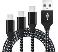 KALANKA-Micro USB Cable [3M/3 Pack], Micro Pair Male USB 2.0A Cable, Android Micro USB Fast Charging Cable Data Transfer Speed 480Mbps, Compatible with Samsung Galaxy S7 S6, Sony, LG