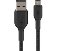 KALANKA-Micro-USB Cable for Portable Speakers, External Batteries, E-Readers, etc. (USB-A to Micro-USB Cable with Braided Sleeve, 1 m, Black)