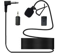 KALANKA-Microphone de voiture de 3,5 mm avec adaptateur de 2,5 mm universel pour Sony Pioneer Kenwood Alpine JVC, kit mains libres pour autoradio stéréo lecteur CD DVD radio BT Clip Mount, 3 m