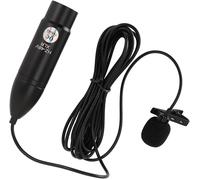 KALANKA-Microphone Lavalier, Microphone Lavalier à Alimentation Fantôme 48 V, Micro Cravate Omnidirectionnel Mono XLR 3 Broches, Micro à Pince pour Prises de Vues Vidéo, Podcasting,