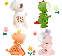 Kalanka-Mignon De Lampe De Bureau De Led, 4 Pièces Lampes De Nuit Cartoon Miniature, Pile Incluse, Kawaii Mini Lampe De Bureau, Pour Un Cadeau D'anniversaire, Cadeau Pour Les Enfants