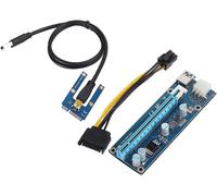KALANKA-Mini Adaptateur PCI-E vers PCI Express16x Extender Riser avec Cordon d'alimentation SATA et 4 condensateurs à Semi-conducteurs pour l'extraction de Cartes vidéo, câble d'alimentation en cuivr