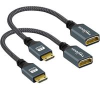 KALANKA-Mini Adaptateurs HDMI vers HDMI Mini Lot de 2, HDMI Mâle vers HDMI Femelle Supporte 3D 4K 1080p Carte graphique, ordinateur portable, tablette, HDTV, projecteur 2 Pièces