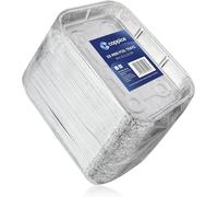 KALANKA-Mini Barquettes Aluminium 19x13x2,5 cm - Lot de 50 Jetables, Cuisson, BBQ, Congélation, Four, Micro-ondes, & Friteuse à air Aluminium Alimentaire Recyclable, Réutilisable