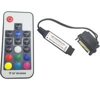 KALANKA-Mini contrôleur RVB DC12 V RF17 - Télécommande sans fil - Grand contrôleur RVB à 4 broches pour PC - Boîtier d'ordinateur - Éclairage LED 5050 (12 V 4 broches SATA)