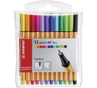 Kalanka-Mini Feutre Pointe Fine Point 88 Mini - Pochette X 12 Mini Stylos Feutres - Coloris Assortis