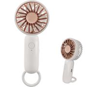 KALANKA-Mini-Handheld-Ventilator, leistungsstarker Desktop- mit Schnalle, leichter USB-Ventilator, geeignet f ür modische Frauen, Männer, Innen - und außenbereiche (Blanc)