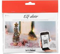 KALANKA-Mini kit créatif porte lutin - Petit ensemble avec sapin de Noël qui vous aide à créer un adorable monde miniature devant la porte du lutin - 1 pièce