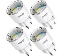 KALANKA-Mini Prise Connectée WiFi, Prise Intelligente Certifié TÜV avec APP, Mesure de Consommation Électrique, Smart Plug Programmable avec Alexa et Google Home, Fonction de Temps, Bianco, 4pcs